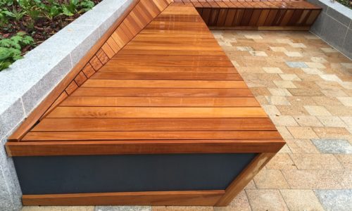 Bespoke Iroko & Steel Seating