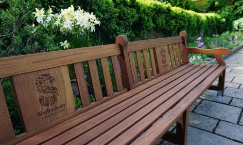 Custom made seats for Shaftesbury Town Council.