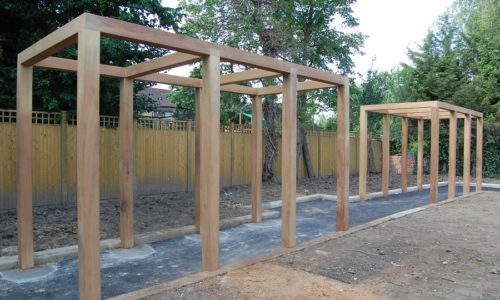 Iroko Pergolas, The Bishops Avenue, London.