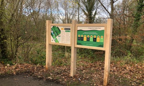 Oak Notice Board With Engraved Sides.